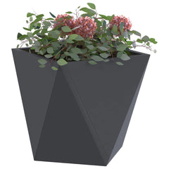 vidaXL Planter 2 pcs Anthracite 30 x 30 x 30 cm Steel 3