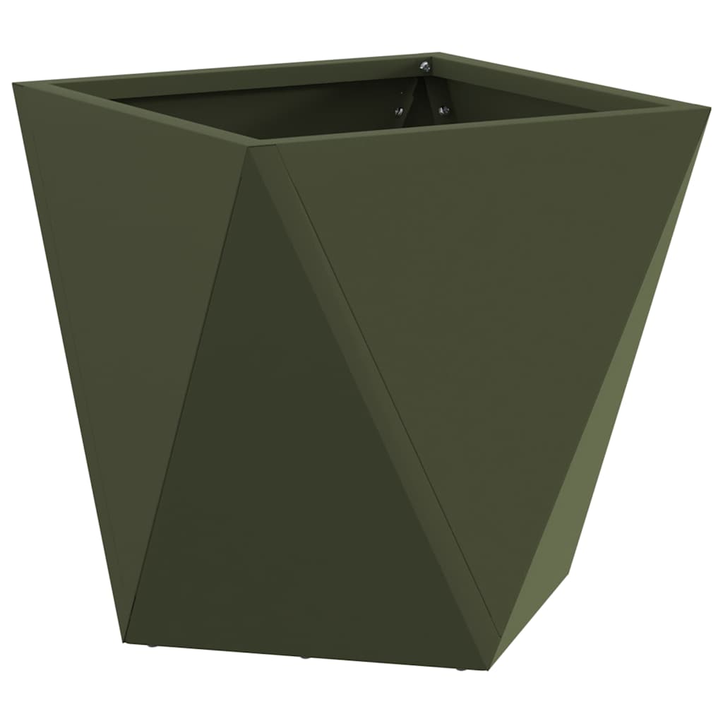 vidaXL Planter 2 pcs Olive Green 30 x 30 x 30 cm Steel 5
