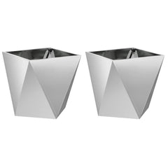 vidaXL Planter 2 pcs Silver 40 x 40 x 40 cm Galvanised Steel 2
