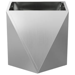 vidaXL Planter 2 pcs Silver 40 x 40 x 40 cm Galvanised Steel 6
