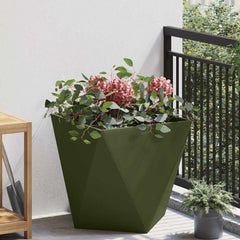 vidaXL Planter Olive Green 50 x 50 x 50 cm Steel 1