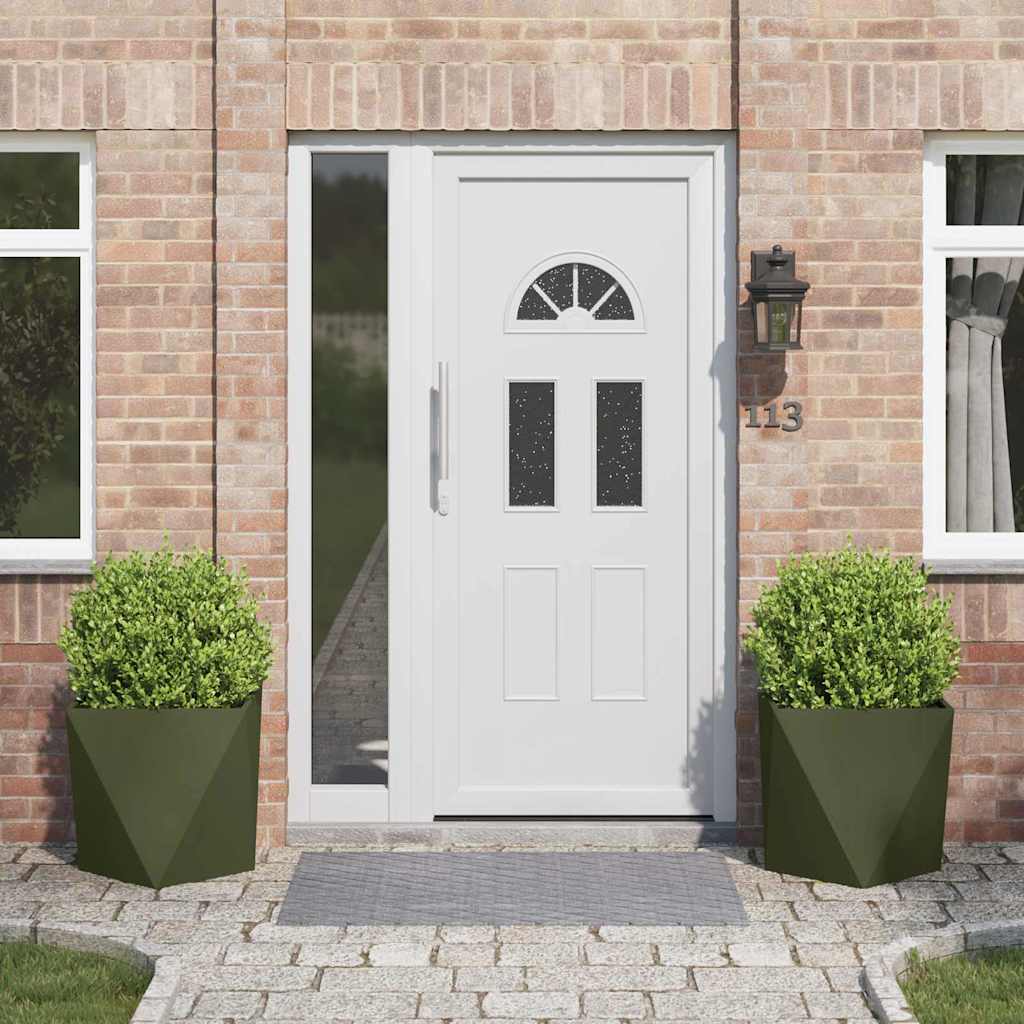 vidaXL Planter Steel 2 pcs Width 50 cm