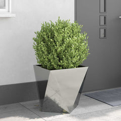 vidaXL Planter Silver 50 x 50 x 50 cm Galvanised Steel 4