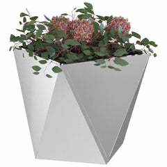 vidaXL Planter Silver 50 x 50 x 50 cm Galvanised Steel 3