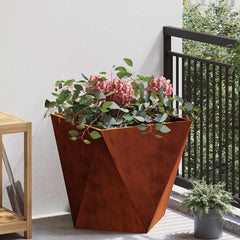 vidaXL Planter Rusty 50 x 50 x 50 cm Weathering Steel 1