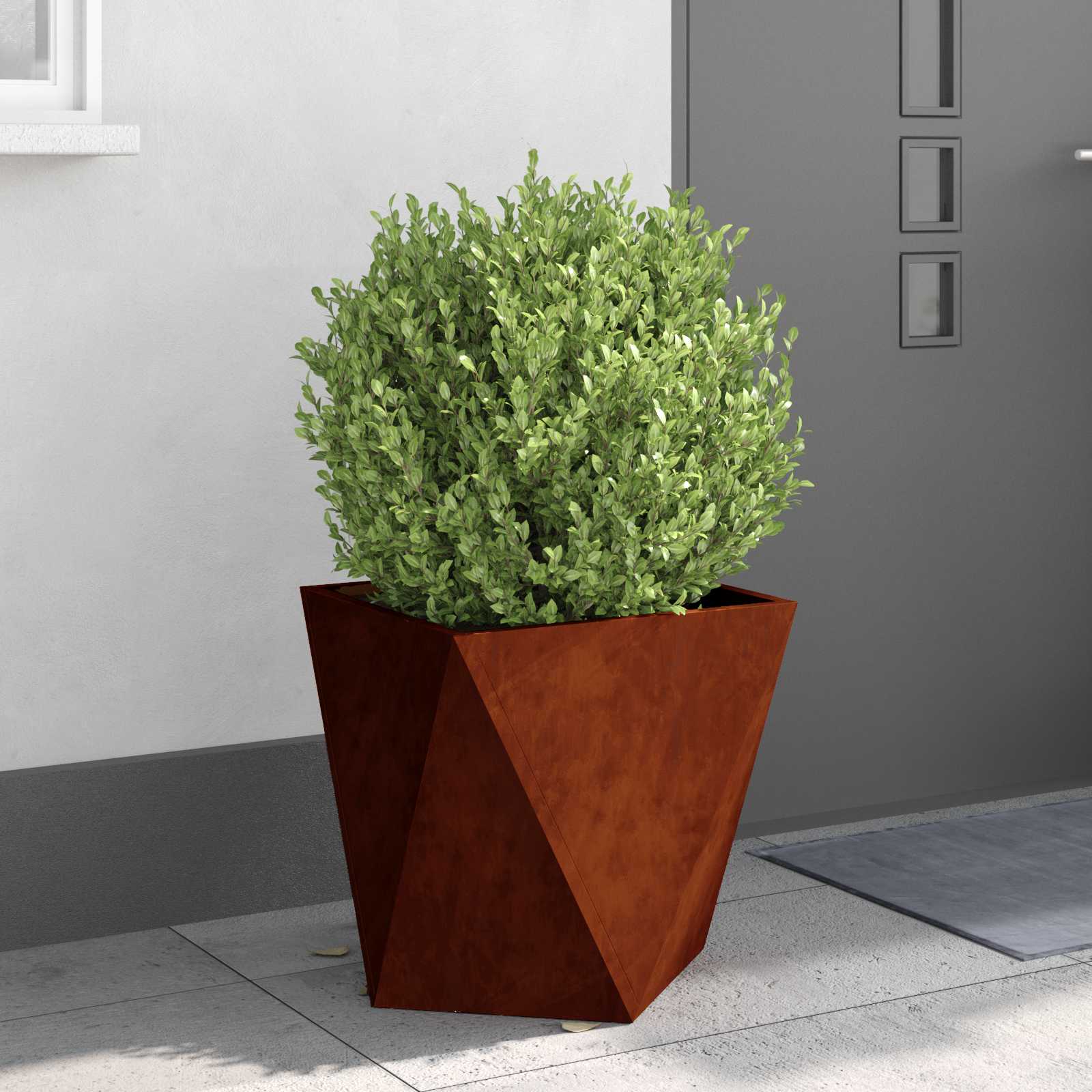 vidaXL Planter 2 pcs Rusty 50 x 50 x 50 cm Weathering Steel 4