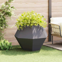 vidaXL Planter Black 100 x 100 x 80 cm Steel 1