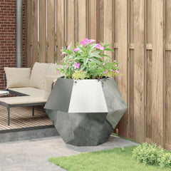 vidaXL Planter Silver 100 x 100 x 80 cm Galvanised Steel 4