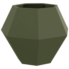 Planter 75 x 75 x 60 cm Steel Olive green