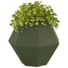vidaXL Planter Olive Green 75 x 75 x 60 cm Steel 3
