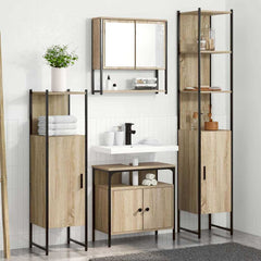 Bathroom Furniture Set 4 pcs Engineered Wood Sonoma oak