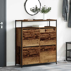vidaXL Shoe Cabinet 100 x 34 x 112 cm Engineered Wood Old Wood 1