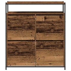vidaXL Shoe Cabinet 100 x 34 x 112 cm Engineered Wood Old Wood 6