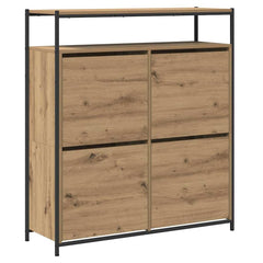 vidaXL Shoe Cabinet 100 x 34 x 112 cm Engineered Wood Artisan Oak 2