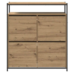 vidaXL Shoe Cabinet 100 x 34 x 112 cm Engineered Wood Artisan Oak 6