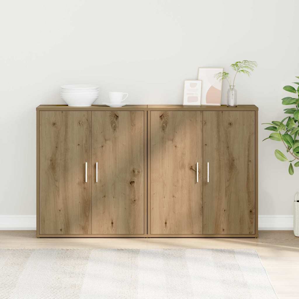 Sideboards 2 pcs 60x31x70 cm Engineered Wood Artisan oak