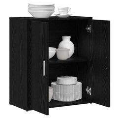 Sideboards 2 pcs 60x31x70 cm Engineered Wood Black oak