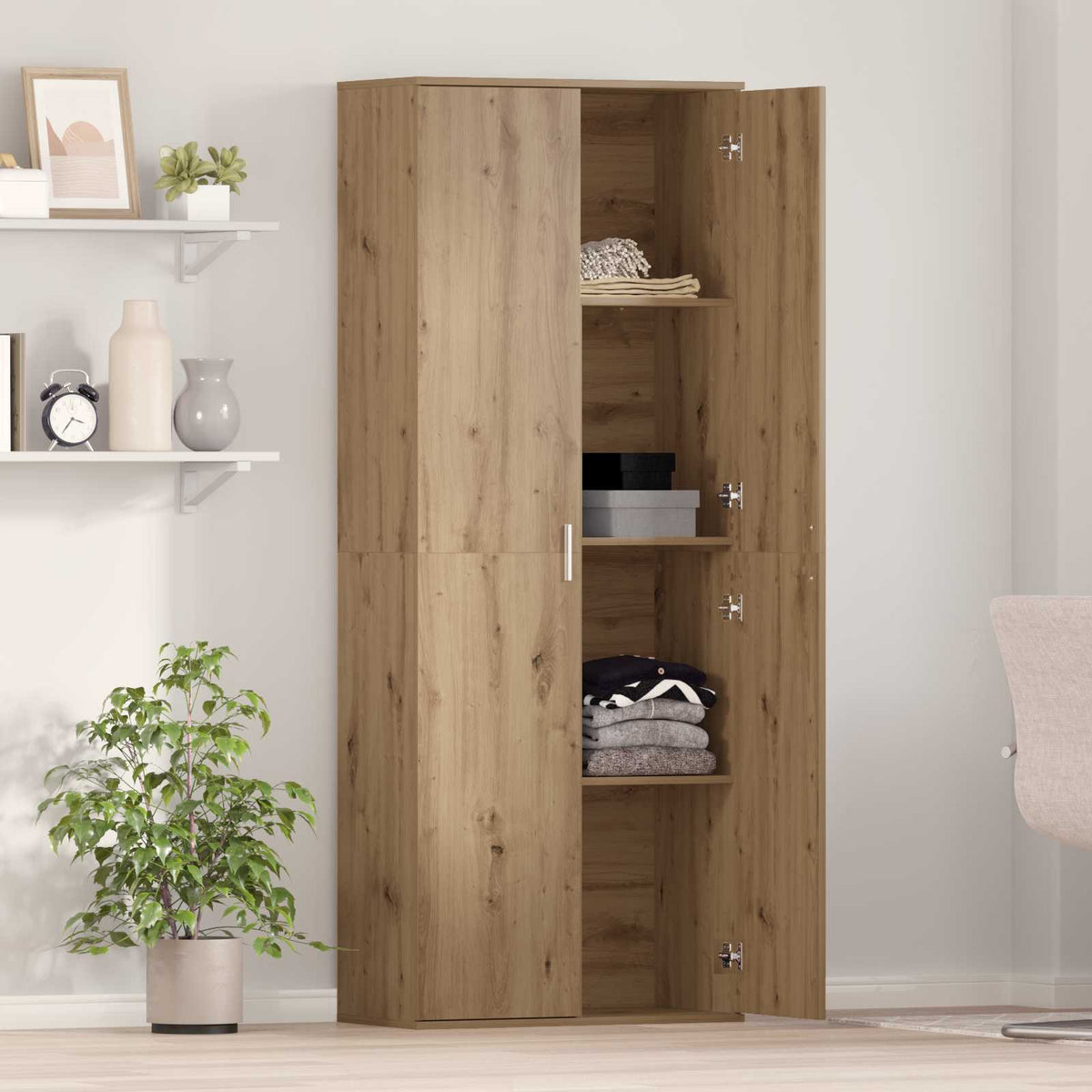 Highboard Engineered Wood Artisan Oak, image 4