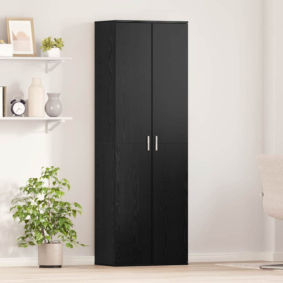 vidaXL Highboard 60 x 35 x 180 cm Engineered Wood Black oak 1