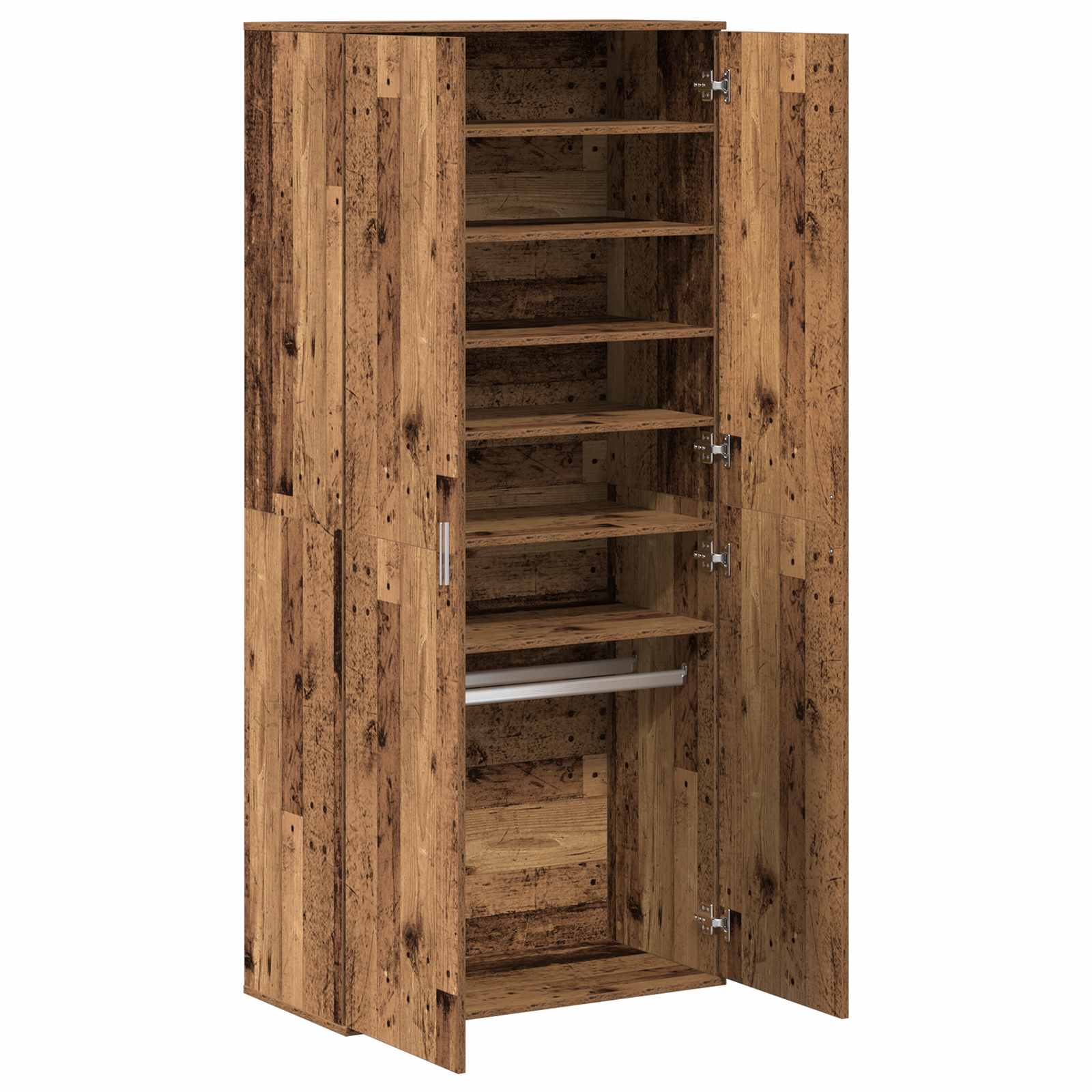vidaXL Highboard 80 x 39 x 178 cm Engineered Wood Old Wood 5