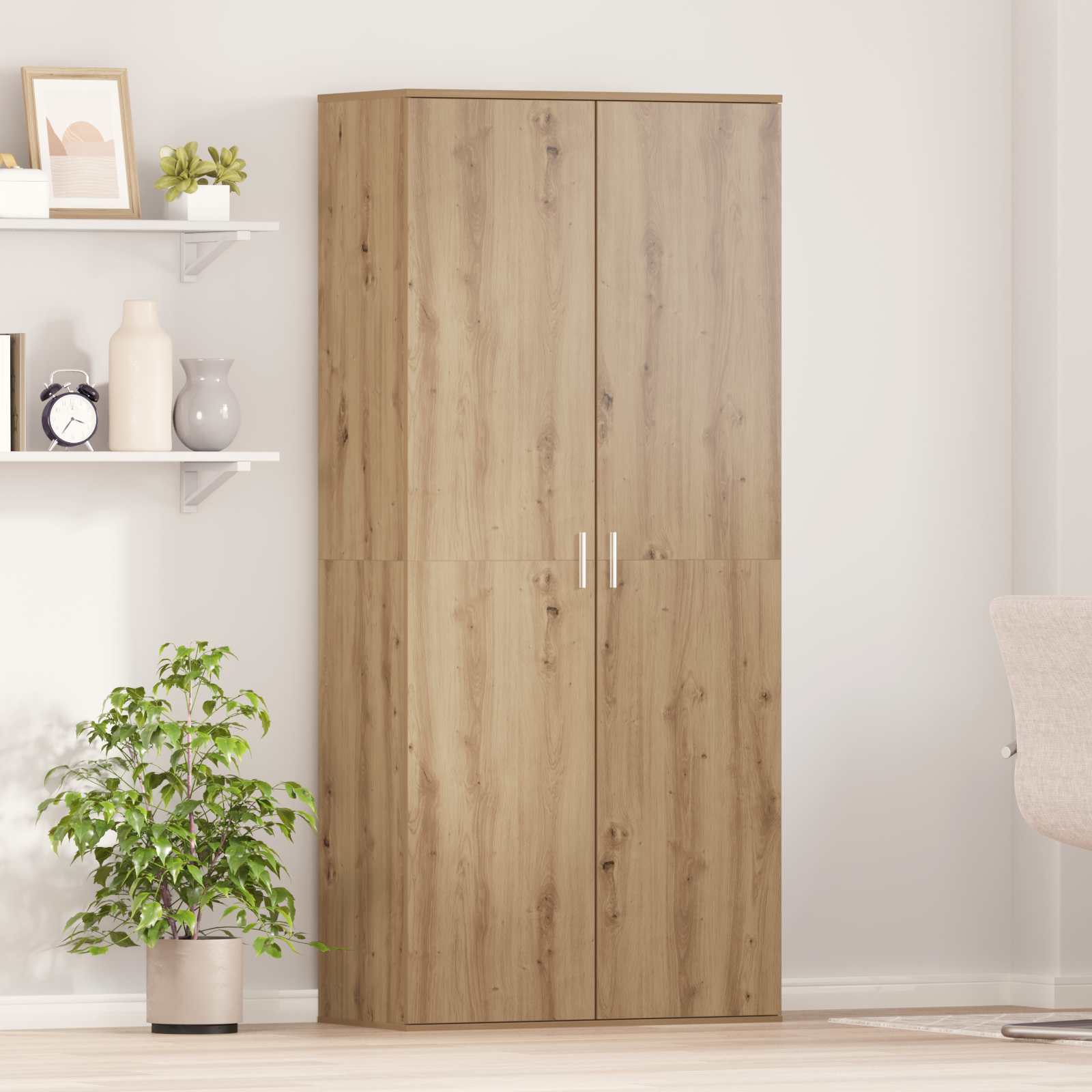 vidaXL Highboard 80 x 39 x 178 cm Engineered Wood Artisan Oak 1