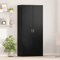 vidaXL Highboard 80 x 39 x 178 cm Engineered Wood Black Oak 1
