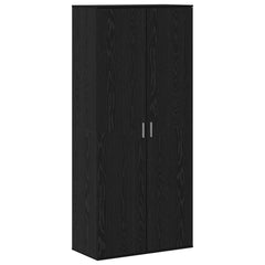 vidaXL Highboard 80 x 39 x 178 cm Engineered Wood Black Oak 2