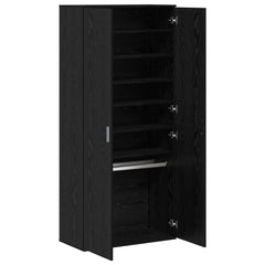 vidaXL Highboard 80 x 39 x 178 cm Engineered Wood Black Oak 5