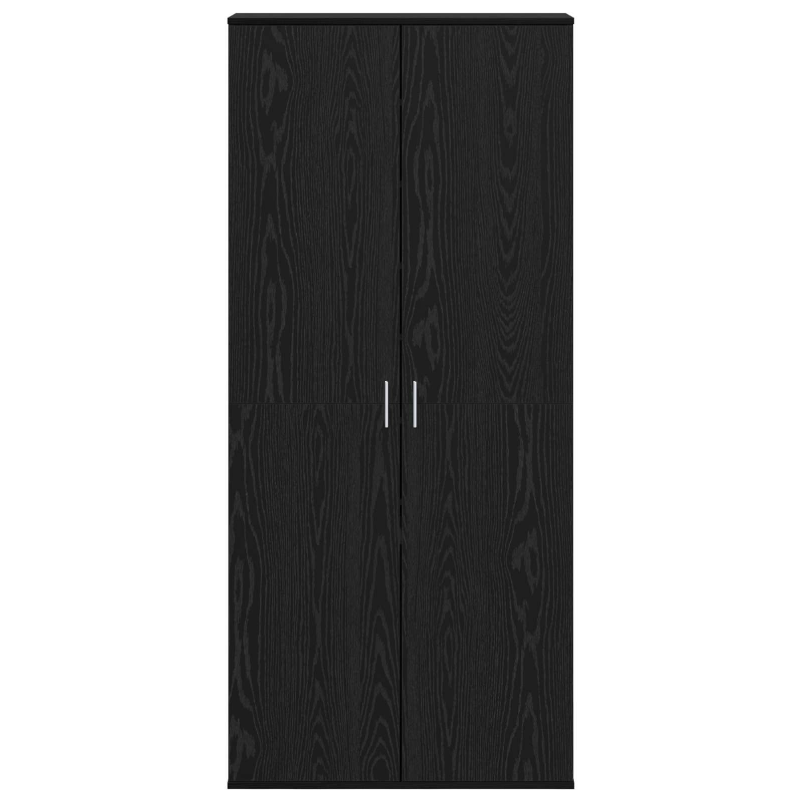 vidaXL Highboard 80 x 39 x 178 cm Engineered Wood Black Oak 6
