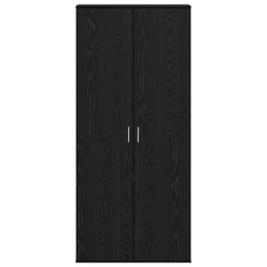 vidaXL Highboard 80 x 39 x 178 cm Engineered Wood Black Oak 6