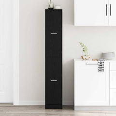 vidaXL Apothecary Cabinet Pattern Pattern 30 x 41 x 174.5 cm Black Oak 1