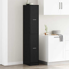 vidaXL Apothecary Cabinet Pattern Pattern 30 x 41 x 174.5 cm Black Oak 4