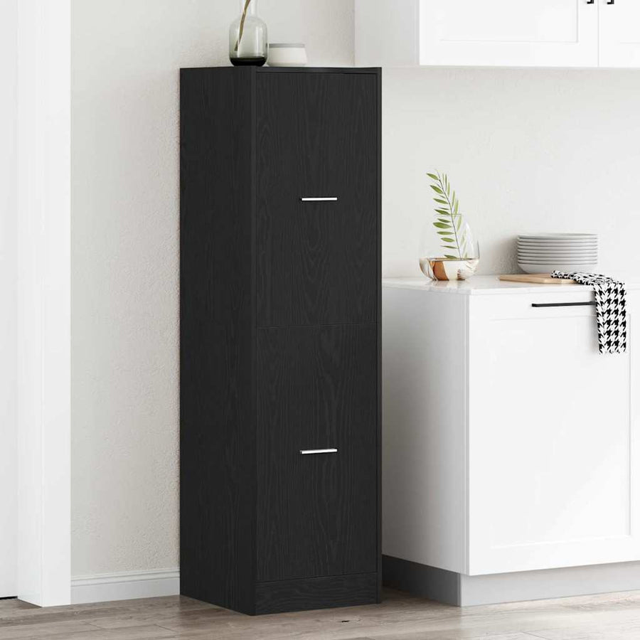 vidaXL Apothecary Cabinet Pattern Pattern 40 x 41 x 144.5 cm Black Oak 1