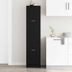 vidaXL Apothecary Cabinet Black oak 40 x 41 x 174.5 cm Engineered wood 4