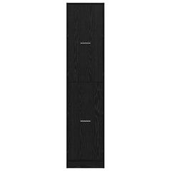 vidaXL Apothecary Cabinet Black oak 40 x 41 x 174.5 cm Engineered wood 6