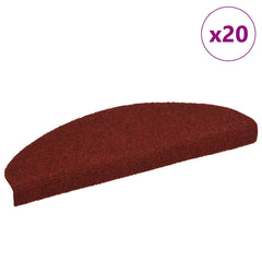 Stair Mats Self-adhesive 20 pcs in Bordeaux Red