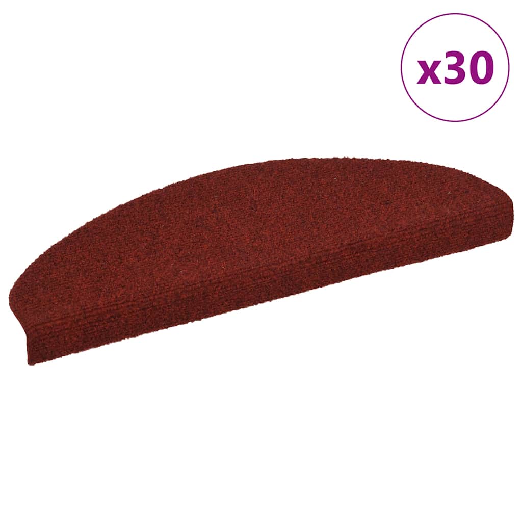 Stair Mats Self-adhesive 65x21x4 cm 30 pcs Bordeaux red