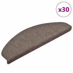 Stair Mats Self-adhesive 65x21x4 cm 30 pcs Beige
