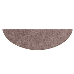 vidaXL Stair Mats Self-adhesive 20 pcs 56x17x3 cm Light Brown Half Round 5
