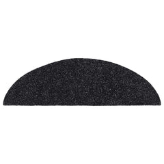 vidaXL Stair Mats Self-adhesive 30 pcs 56x17x3 cm Black Half Round 4