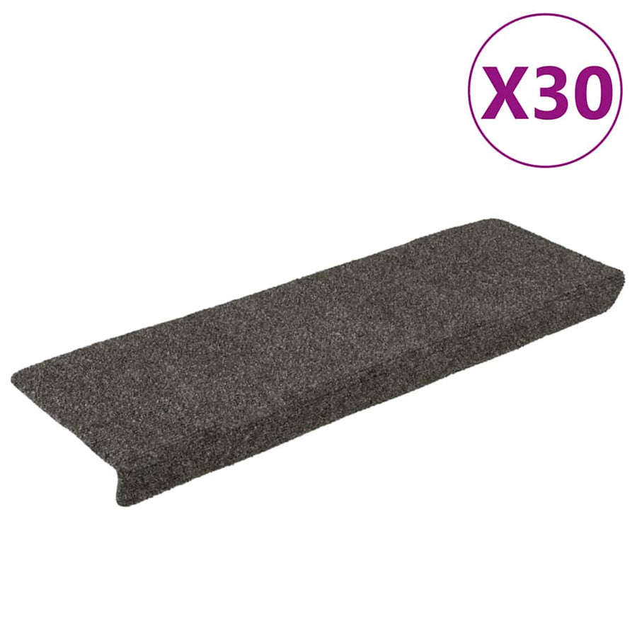Stair Mats Self-adhesive 65x21x4 cm 30 pcs Anthracite
