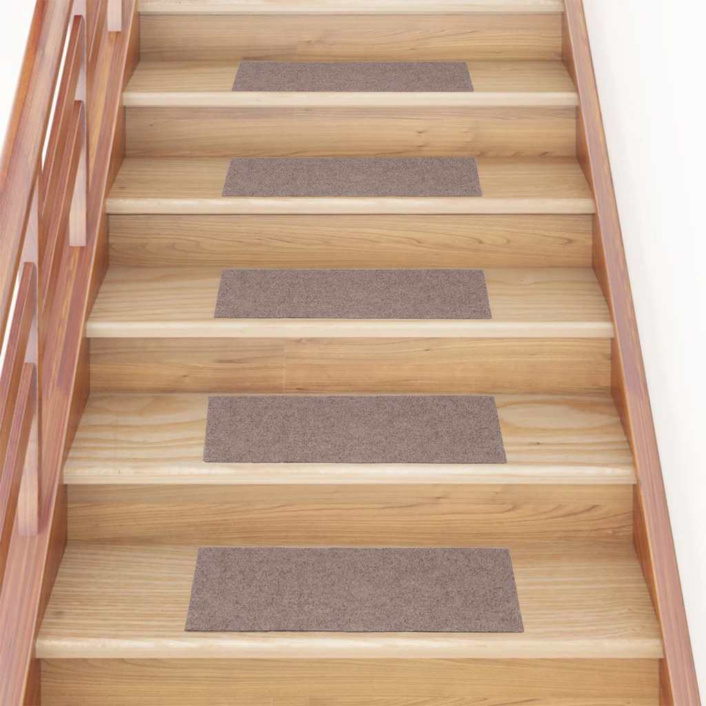Stair Mats Self-adhesive Rectangular 30 pcs in Light Brown