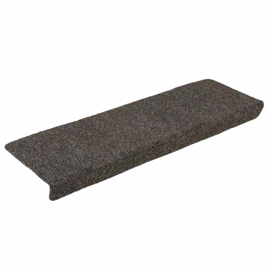 vidaXL Stair Mats Self-adhesive 20 pcs 65x21x4 cm Anthracite Rectangular Edge 2