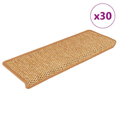 Stair Mats Self-adhesive Sisal-Look 65x21x4 cm 30 pcs Sisal