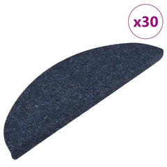 vidaXL Stair Mats Self-adhesive 30 pcs Blue 56x17x3 cm 2
