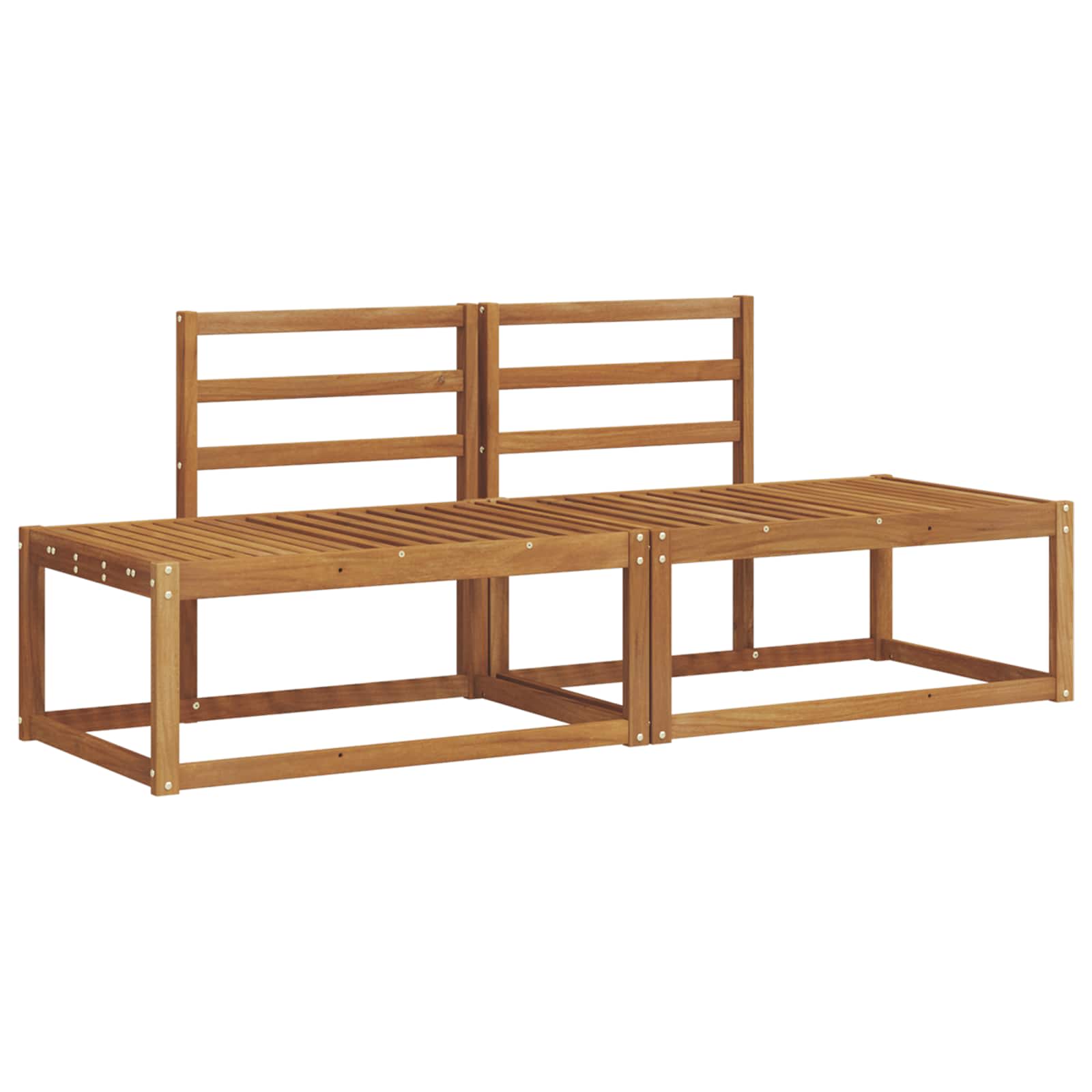 vidaXL Outdoor Sofa Set 2 pcs Natural 182.5 x 63 x 73 cm 2