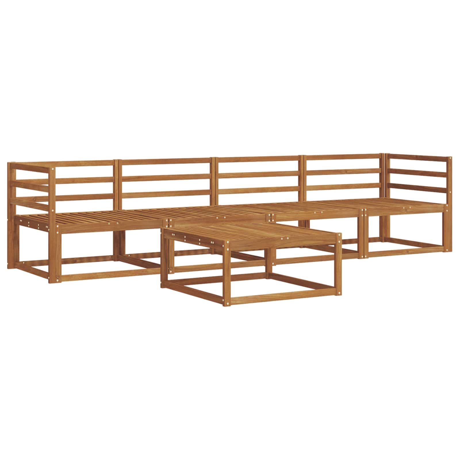 vidaXL Outdoor Sofa Set 5 pcs Natural Solid Acacia Wood 2