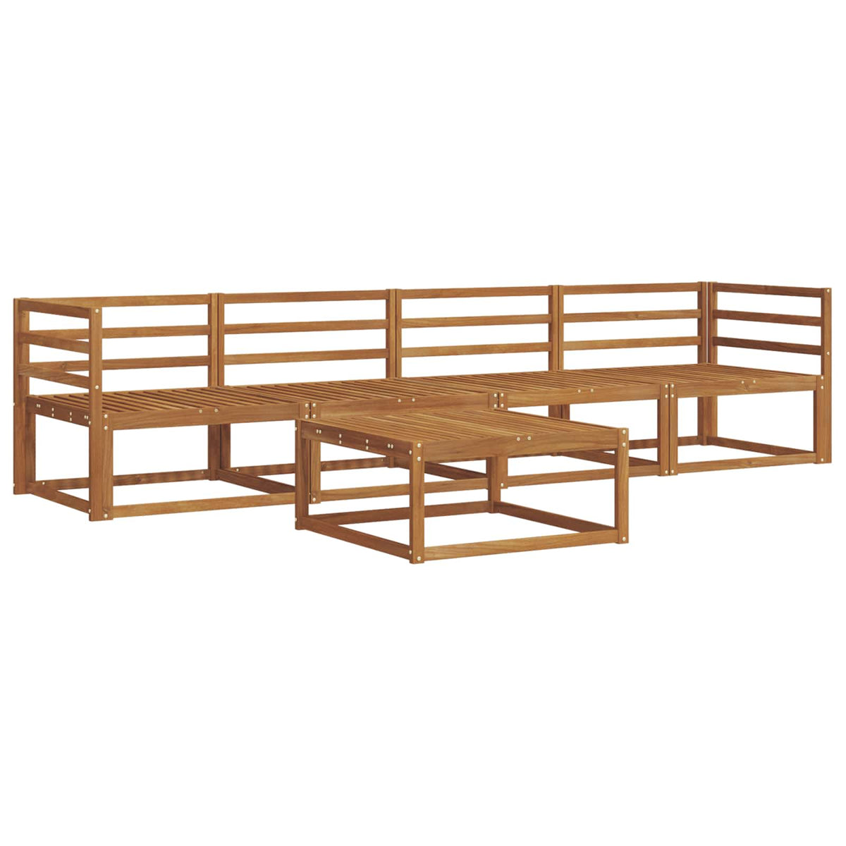 vidaXL Outdoor Sofa Set 5 pcs Natural Solid Acacia Wood 2