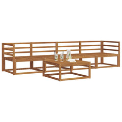 vidaXL Outdoor Sofa Set 5 pcs Natural Solid Acacia Wood 3