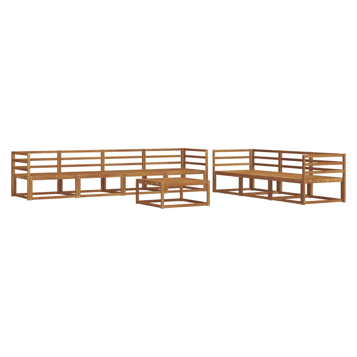 vidaXL Outdoor Sofa Set 8 pcs Natural Solid Acacia Wood 2